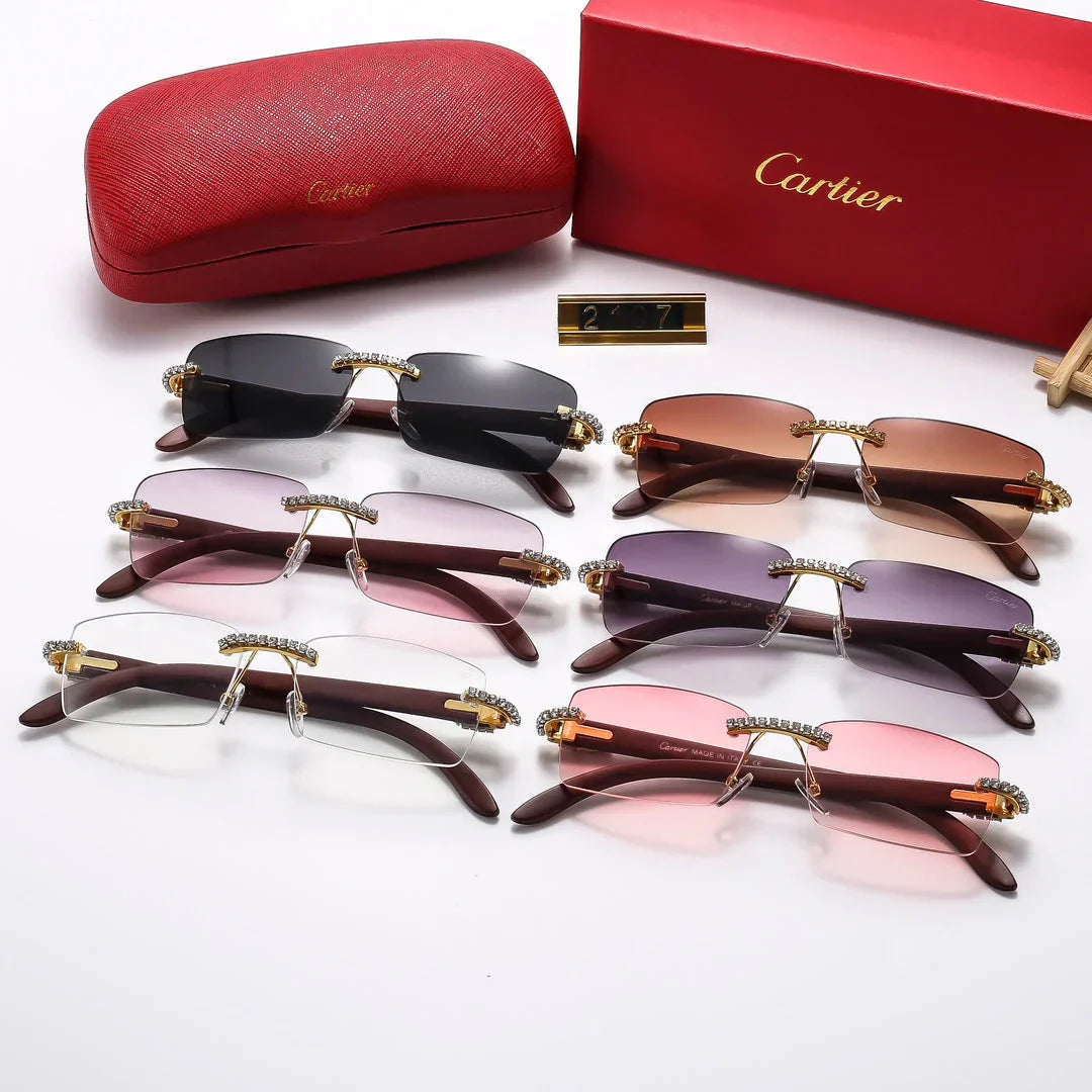 6 Colors Diamond Frameless Sunglasses 2107