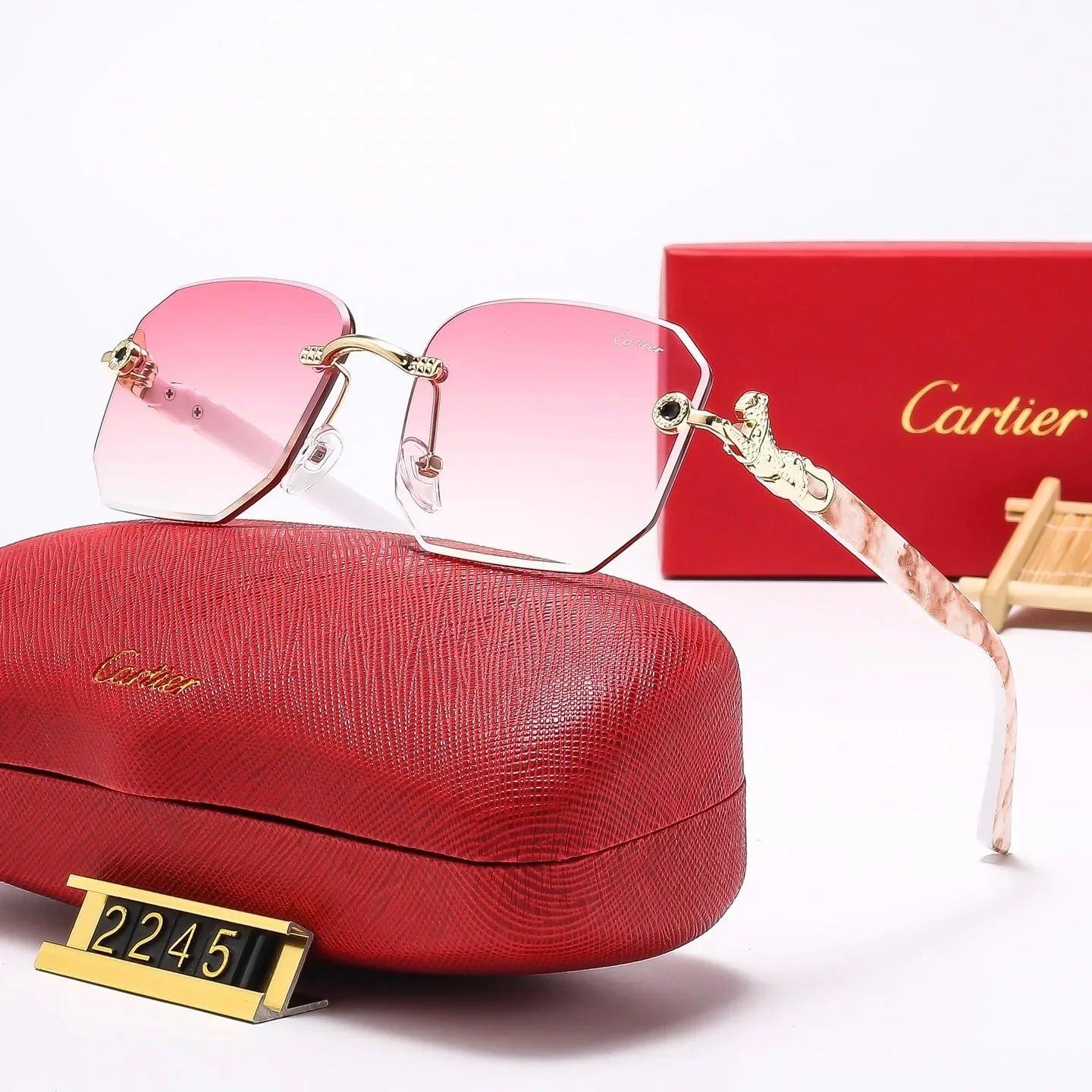 7 Colors Fashion  frameless square Sunglasses  2245