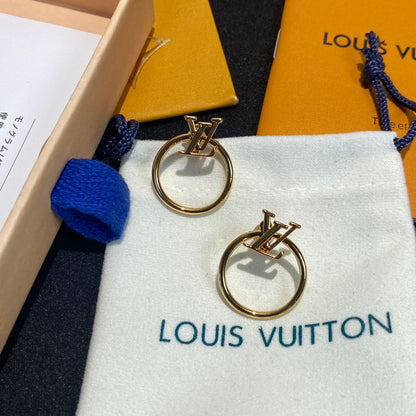 Letter Logo Hoop Earrings
