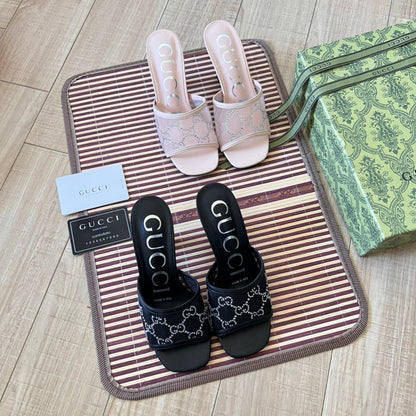 Rhinestone Mesh High-Heeled Sandals